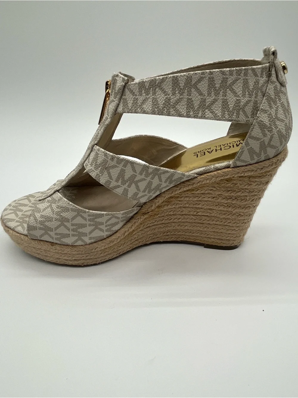 Michael Kors Damita Logo Espadrille Wedge Sandals. Excellent condition.  8 1/2 M